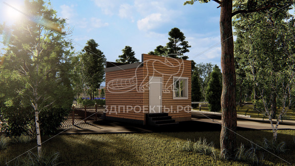 Готовый 3d проект АР+КР077 - пост охраны 4x4 - вид 3</div>
