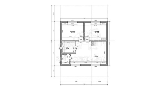 3d проект АР+КР083 - планировка 2 этажа