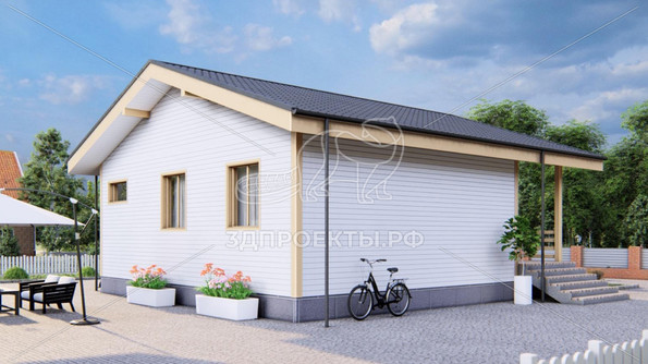 Готовый 3d проект АР+КР085 - дом 10x9 - вид 3</div>