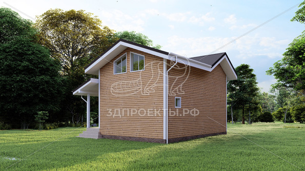 Готовый 3d проект АР+КР089 - дом 9x7.57 - вид 3</div>