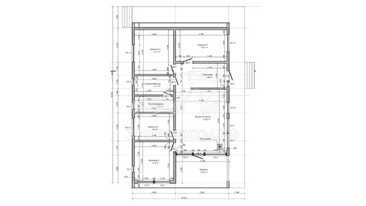 3d проект АР+КР097 - планировка 1 этажа