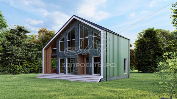 Готовый 3d проект АР+КР101 - дом 10x8 - вид 3</div>
