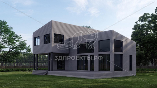 Готовый 3d проект АР+КР110 - дом 14.5x12.7 - вид 1