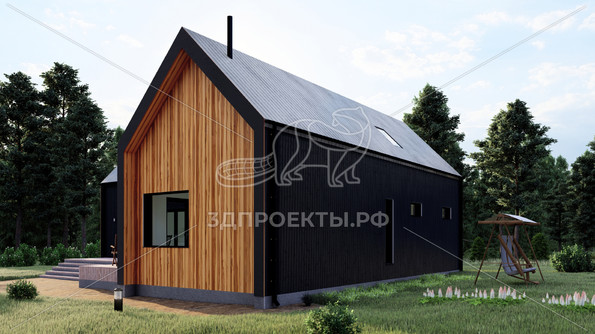 Готовый 3d проект АР+КР121 - дом 15x13 - вид 4</div>