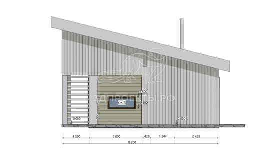 Готовый 3d проект АР+КР123 - дом 13.2x7.2 - фасад 4</div>