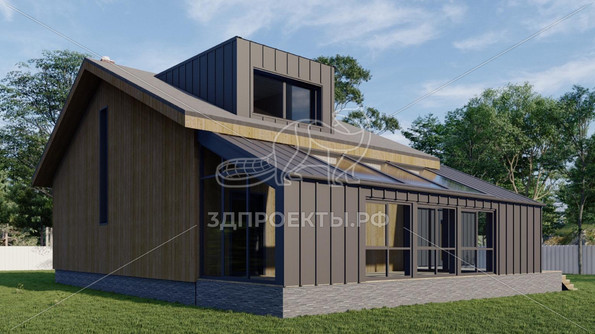 Готовый 3d проект АР+КР124 - дом 22.4x16.9 - вид 4</div>