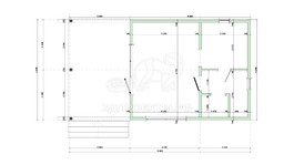 3d проект АР+КР130 - планировка 1 этажа