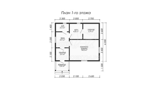 3d проект ББW011 - планировка