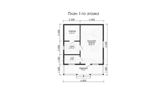 3d проект ББW014 - планировка