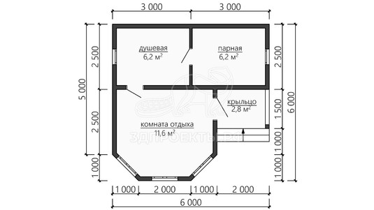 3d проект ББW039 - планировка