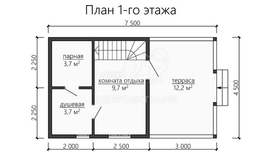 3d проект ББW048 - планировка