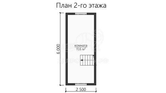 3d проект ББW050 - планировка