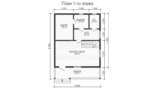 3d проект ББW061 - планировка