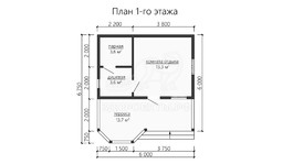 3d проект ББW070 - планировка