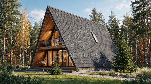 3d проект ДА009 - вид спереди</div>