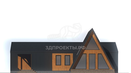 3d проект ДА016 - фасад 3