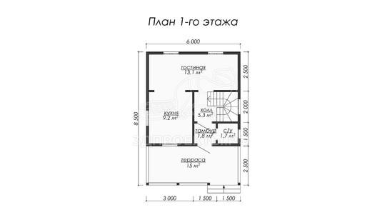 3d проект ДБW003 - планировка