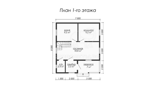 3d проект ДБW024 - планировка