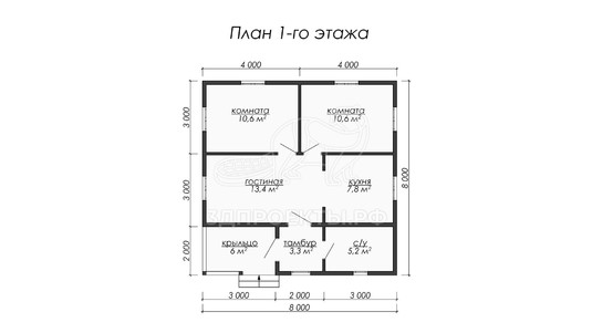 3d проект ДБW055 - планировка