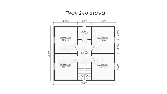 3d проект ДБW057 - планировка