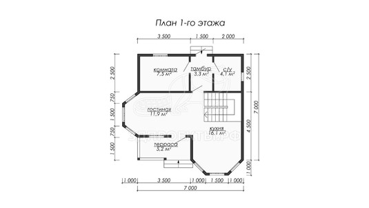 3d проект ДБW076 - планировка