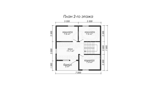 3d проект ДБW076 - планировка