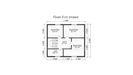 3d проект ДБW080 - планировка
