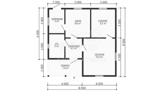 3d проект ДБW115 - планировка