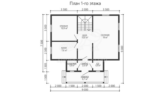 3d проект ДБW172 - планировка