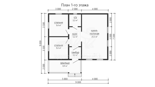 3d проект ДБW192 - планировка