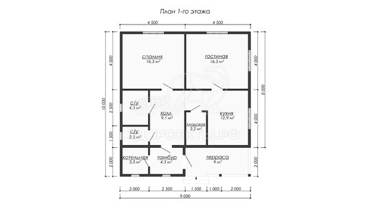 3d проект ДБW202 - планировка