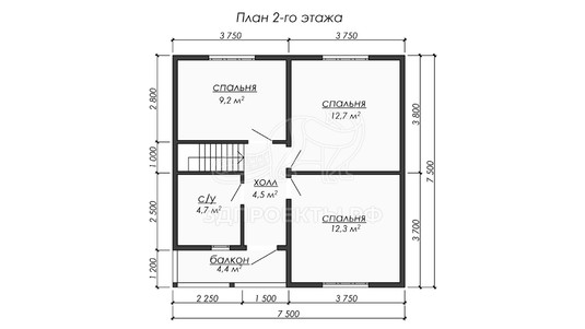 3d проект ДБW232 - планировка