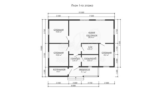 3d проект ДБW290 - планировка