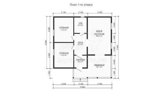3d проект ДБW294 - планировка