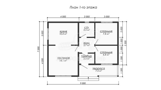 3d проект ДБW300 - планировка