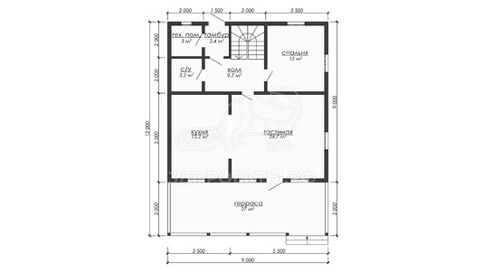 3d проект ДБW306 - планировка