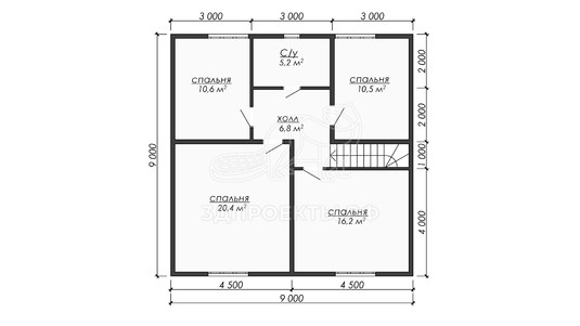 3d проект ДБW307 - планировка