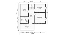 3d проект ДБW309 - планировка
