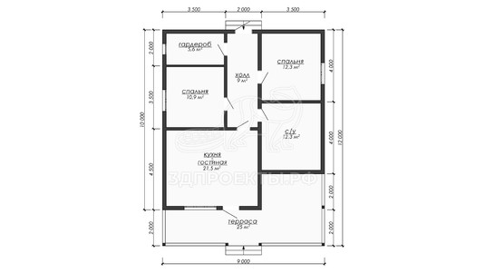 3d проект ДБW310 - планировка