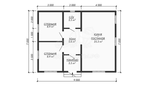 3d проект ДБW322 - планировка