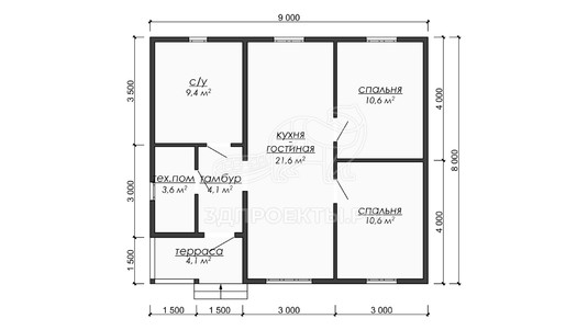 3d проект ДБW327 - планировка