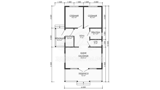 3d проект ДБW329 - планировка