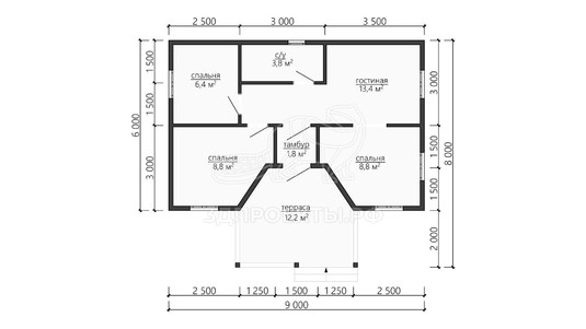 3d проект ДКW103 - планировка