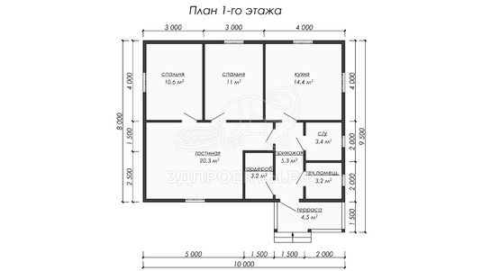 3d проект ДКW143 - планировка