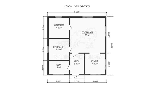 3d проект ДКW249 - планировка
