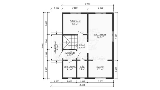 3d проект ДКW308 - планировка
