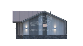 Готовый 3d проект СБХ002 - фасад 4