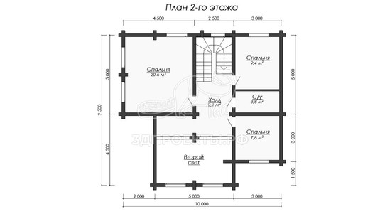 3d проект СК003 - планировка 2 этажа