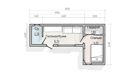 3d проект СМ006 - планировка 1 этажа