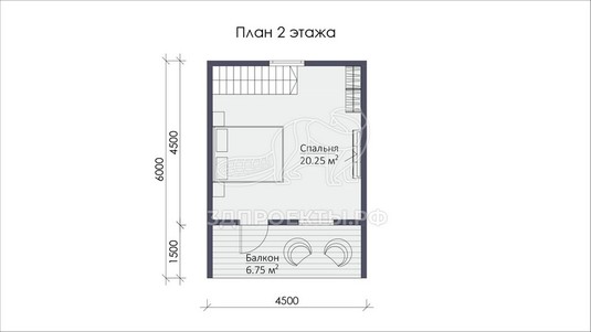 3d проект СП009 - планировка 2 этажа